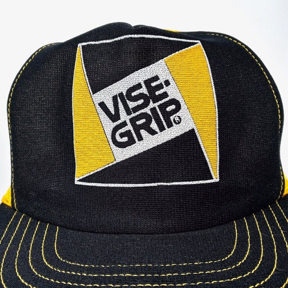 *READ* Vintage Vise Grip Made in USA Trucker Mesh Snapback Tools Cap Hat - Picture 2 of 8